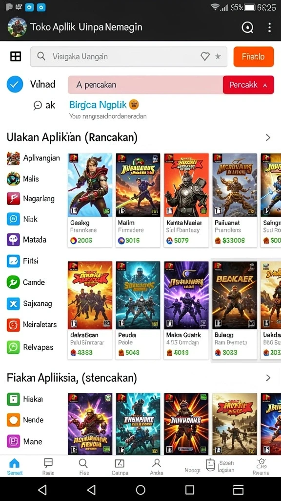 bulantogel - Tampilan utama aplikasi BULANTOGEL dengan berbagai pilihan permainan.