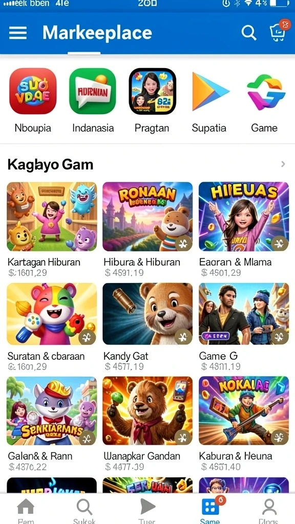 luckydf - Tampilan fitur sosial yang memungkinkan interaksi antar pemain.